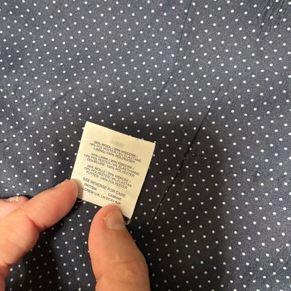 J. Crew Wool Blend Navy One Button Blazer Neutral Minimalist Professional Work - Picture 3 of 8